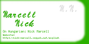 marcell nick business card